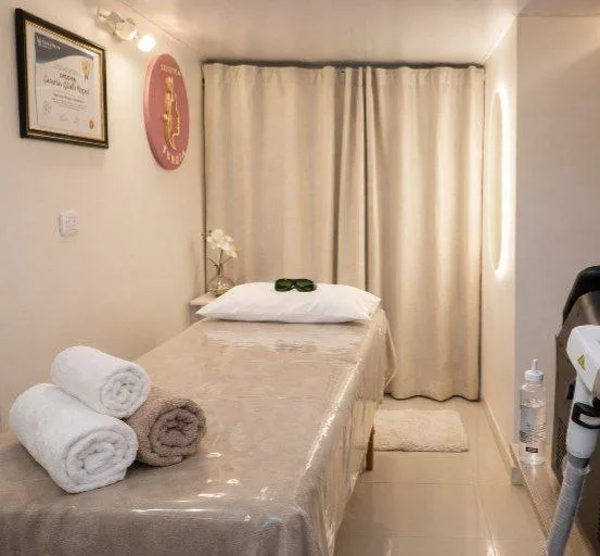 Gabinete estetico preparado para tratamientos en Estetica Eunoia